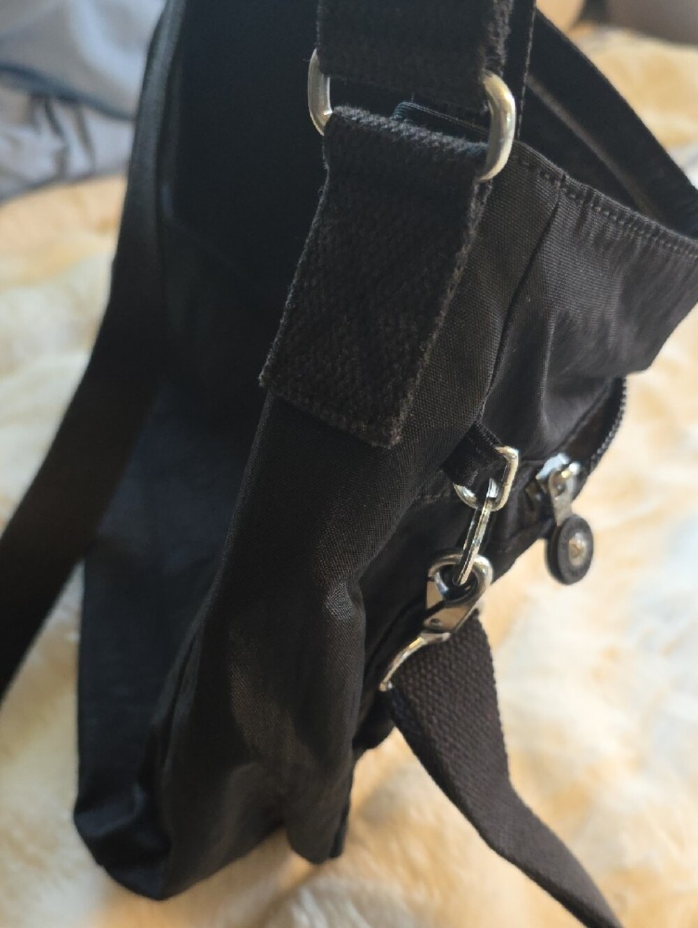 Kipling Black Crossbody Shoulder Bag with Silver Hardware - Picture 5 of 10